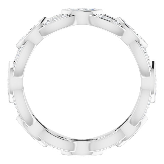 1.36 ct. Marquise & Round Diamond Eternity Band-VIRABYANI